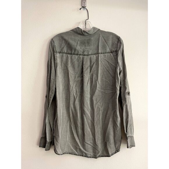 Express Gray Boyfriend Button Up - Picture 6 of 6